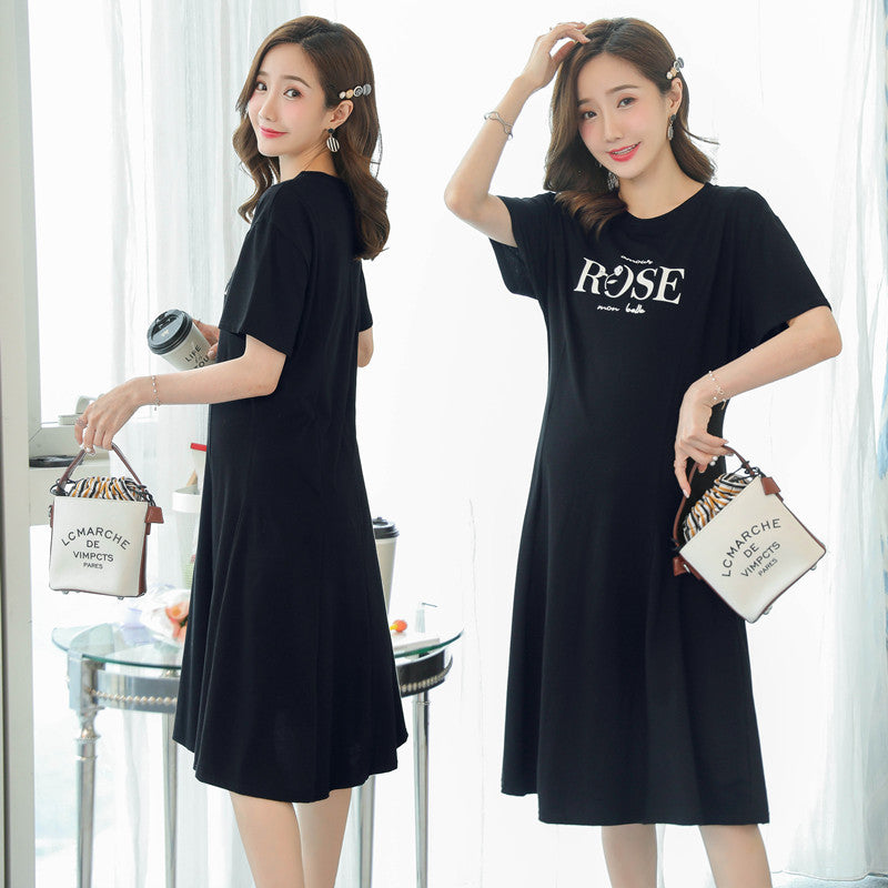 Maternity Short Sleeve Dress Pregnancy Wear