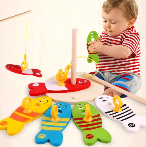 Children Wooden Fishing Educational Early Learning Toy