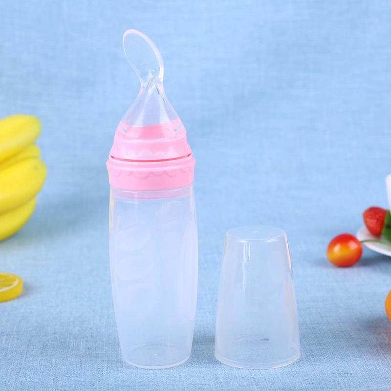 Squeeze Baby Feeding Spoon Silicone Dispenser