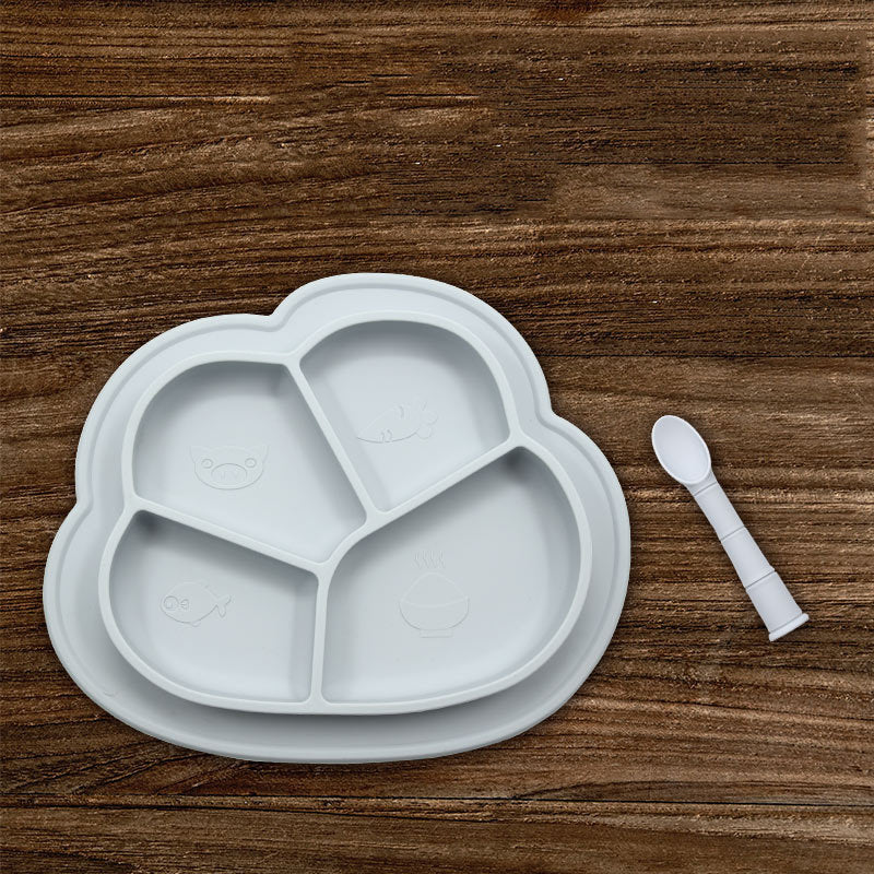 Baby Plate Learn To Eat Training Spoon Tableware