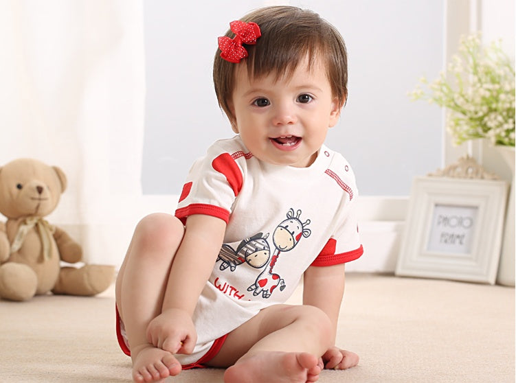 Baby Short Sleeve Romper Summer Triangle Newborn Jumpsuit
