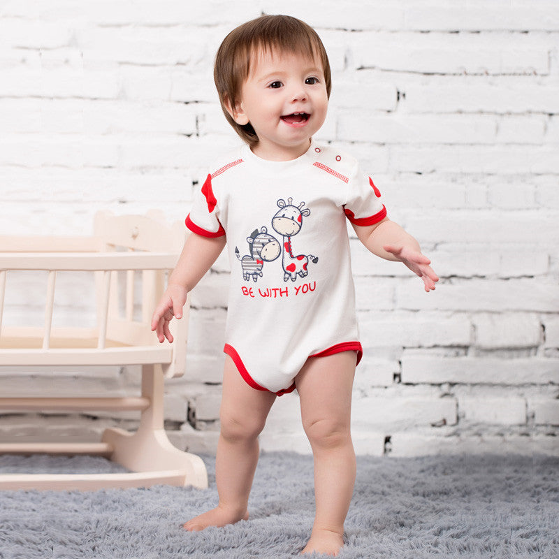 Baby Short Sleeve Romper Summer Triangle Newborn Jumpsuit