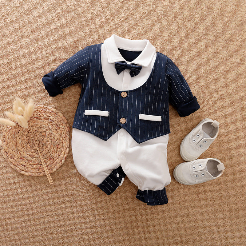 Spring Autumn Baby Jumpsuit Long Sleeve Gentleman Outfit