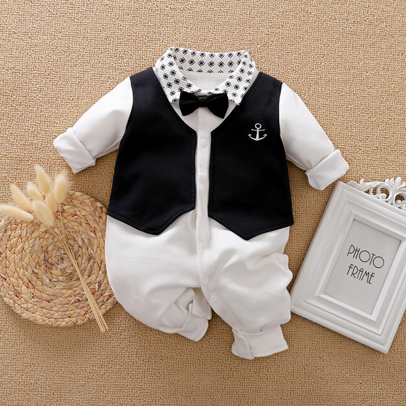 Spring Autumn Baby Jumpsuit Long Sleeve Gentleman Outfit