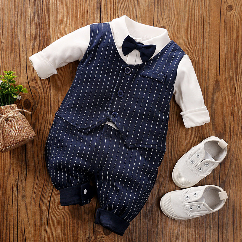 Spring Autumn Baby Jumpsuit Long Sleeve Gentleman Outfit