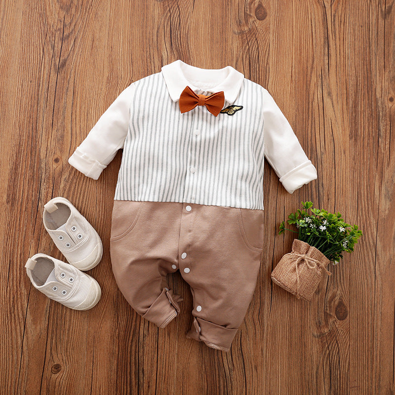 Spring Autumn Baby Jumpsuit Long Sleeve Gentleman Outfit