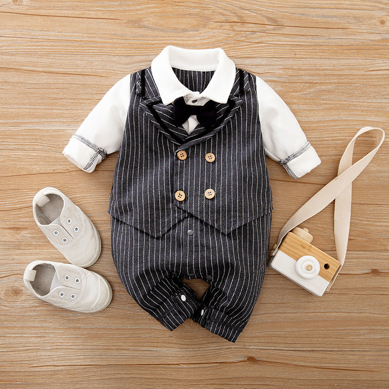 Spring Autumn Baby Jumpsuit Long Sleeve Gentleman Outfit