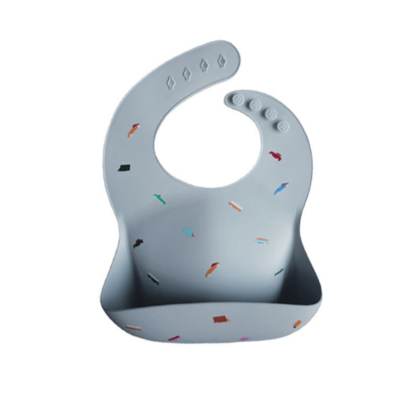 Mushie Silicone Baby Bib Waterproof Feeding Bib Pocket