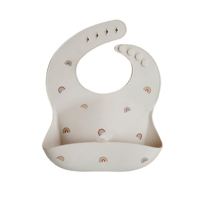 Mushie Silicone Baby Bib Waterproof Feeding Bib Pocket