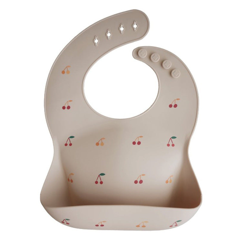Mushie Silicone Baby Bib Waterproof Feeding Bib Pocket
