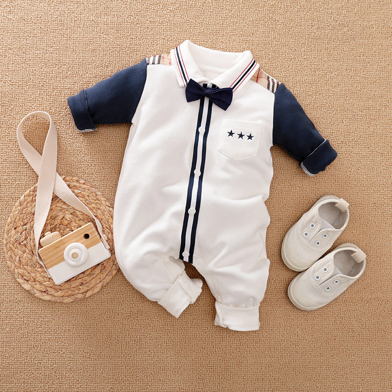 Gentleman Baby Long Sleeve Romper Outfit