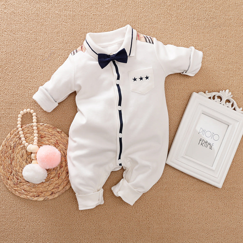 Gentleman Baby Long Sleeve Romper Outfit