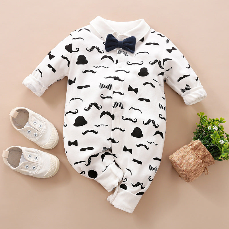 Gentleman Baby Long Sleeve Romper Outfit