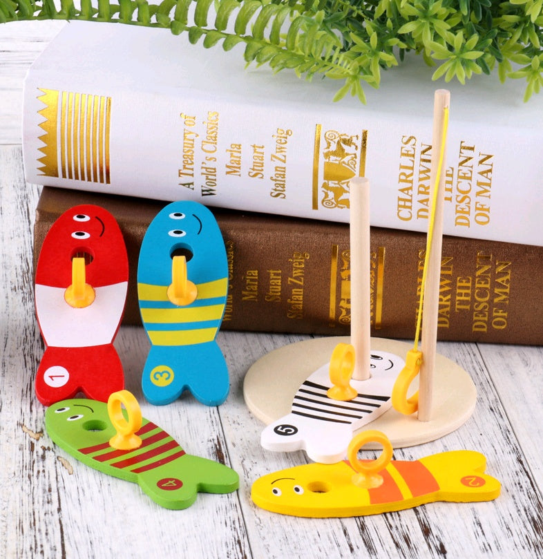 Children Wooden Fishing Educational Early Learning Toy