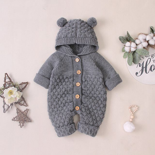 Baby Knitted Romper Outfit