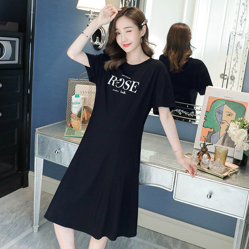 Maternity Short Sleeve Dress Pregnancy Wear