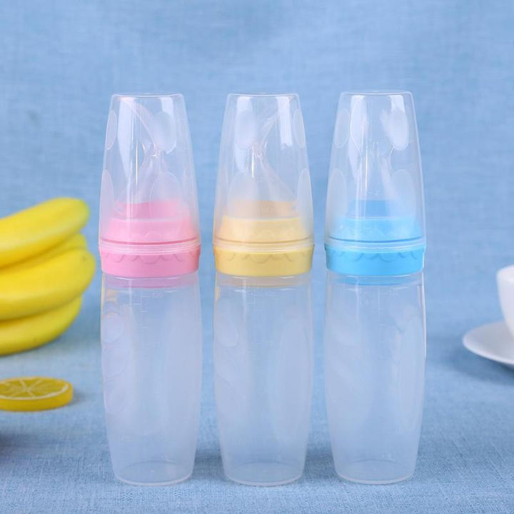 Squeeze Baby Feeding Spoon Silicone Dispenser