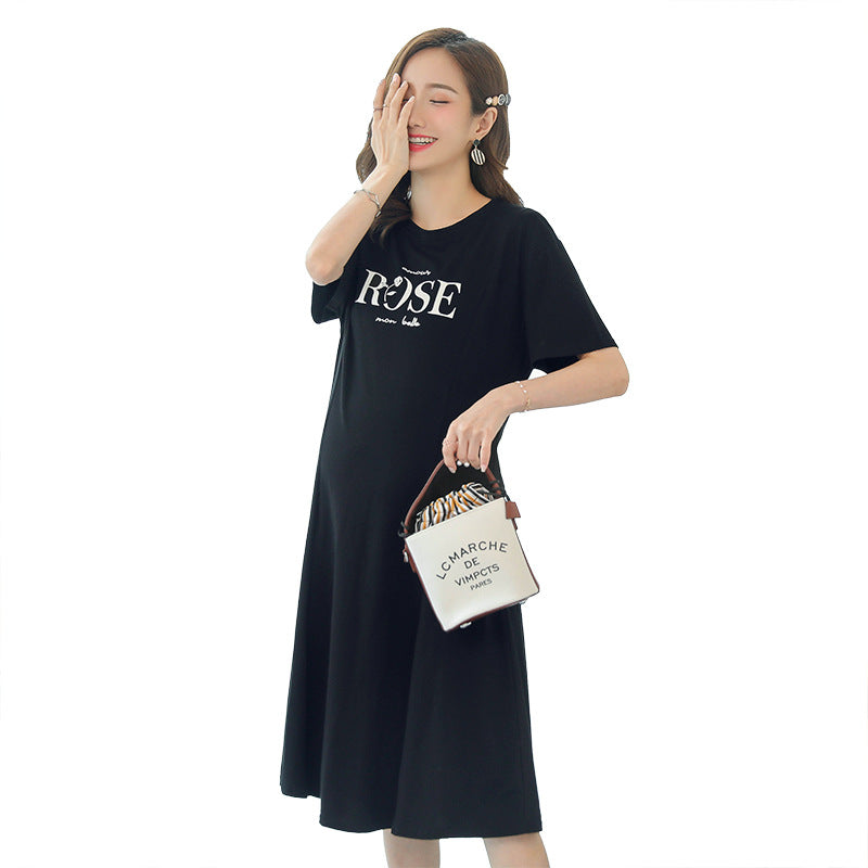 Maternity Short Sleeve Dress Pregnancy Wear