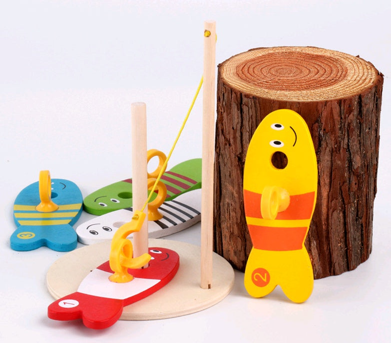 Children Wooden Fishing Educational Early Learning Toy