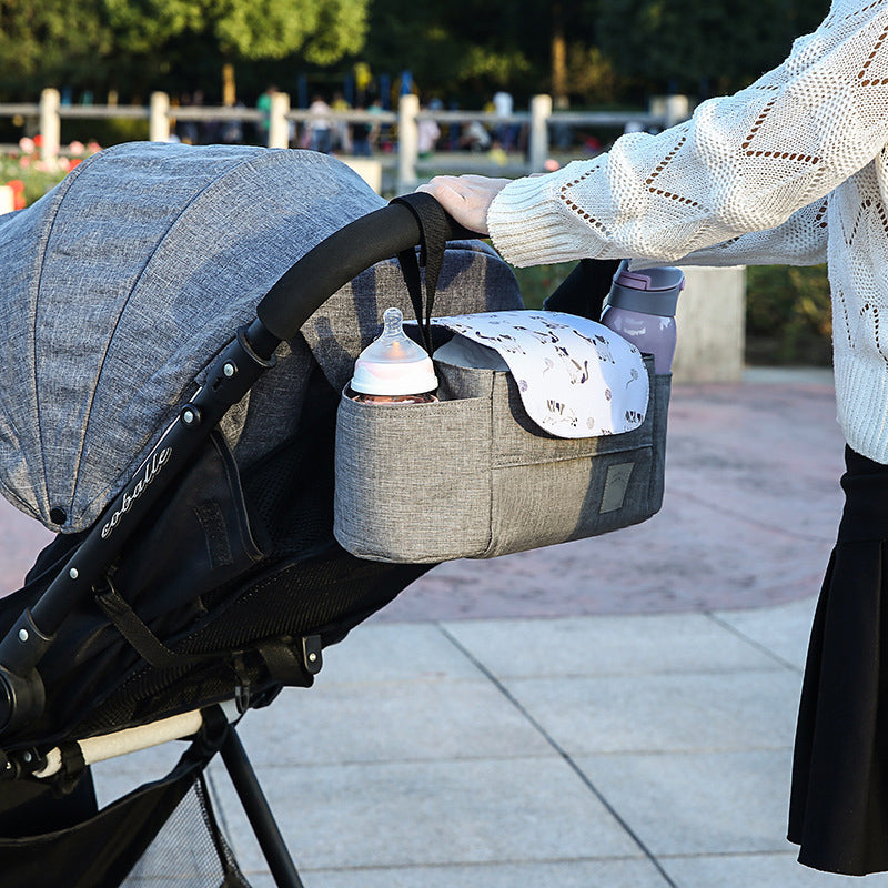Large Capacity Baby Stroller Organizer With Cup Holder
