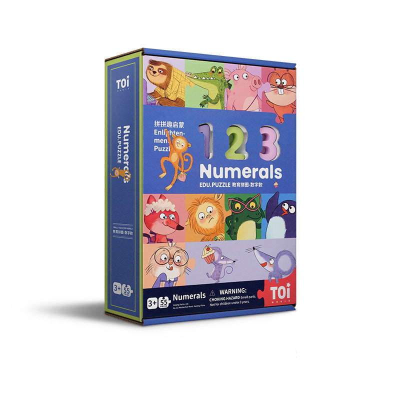 Wooden Numbers And Letters Puzzle Baby Children's Educational Toys