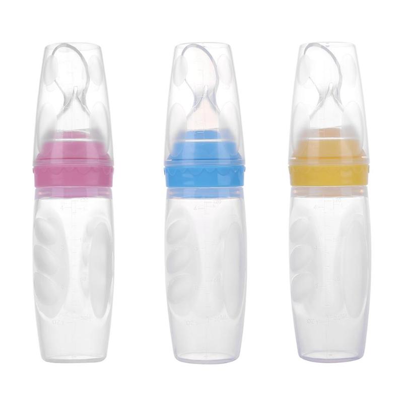 Squeeze Baby Feeding Spoon Silicone Dispenser
