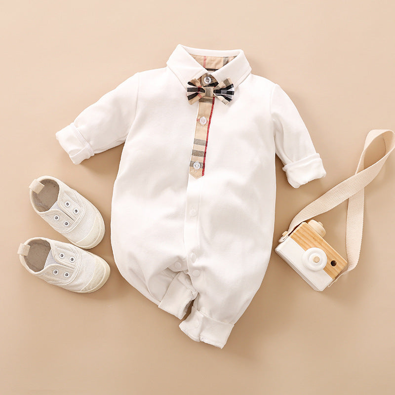Gentleman Baby Long Sleeve Romper Outfit