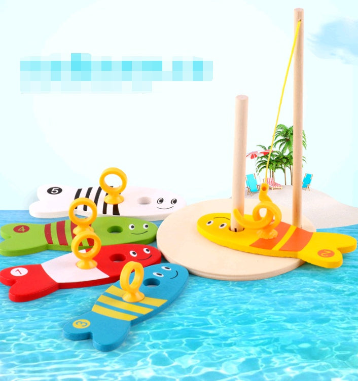 Children Wooden Fishing Educational Early Learning Toy