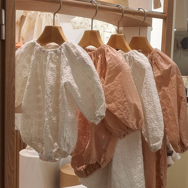 Baby Embroidered Long Sleeve Romper Jumpsuit