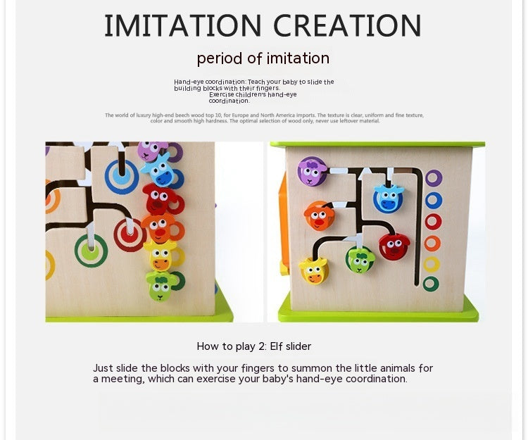 Happy Farm Bead Stringing Educational Toy Box For Kids