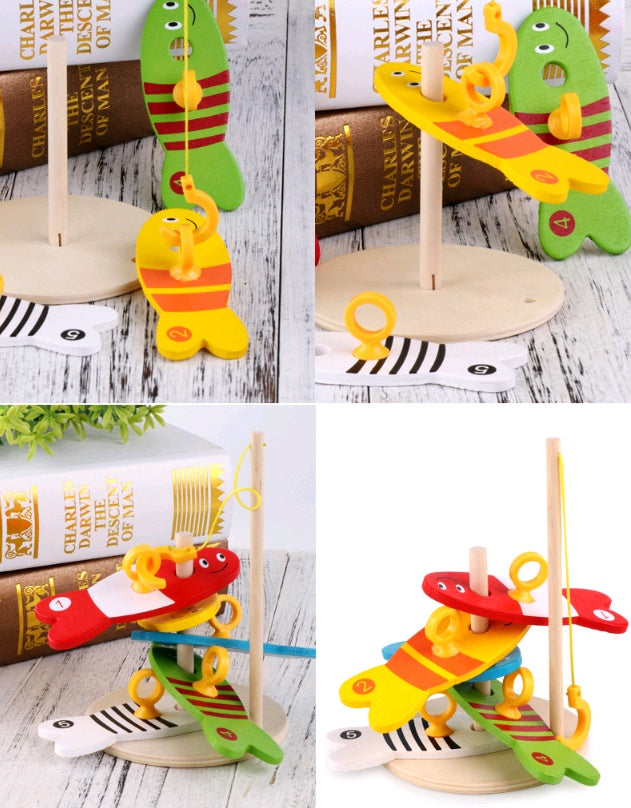 Children Wooden Fishing Educational Early Learning Toy
