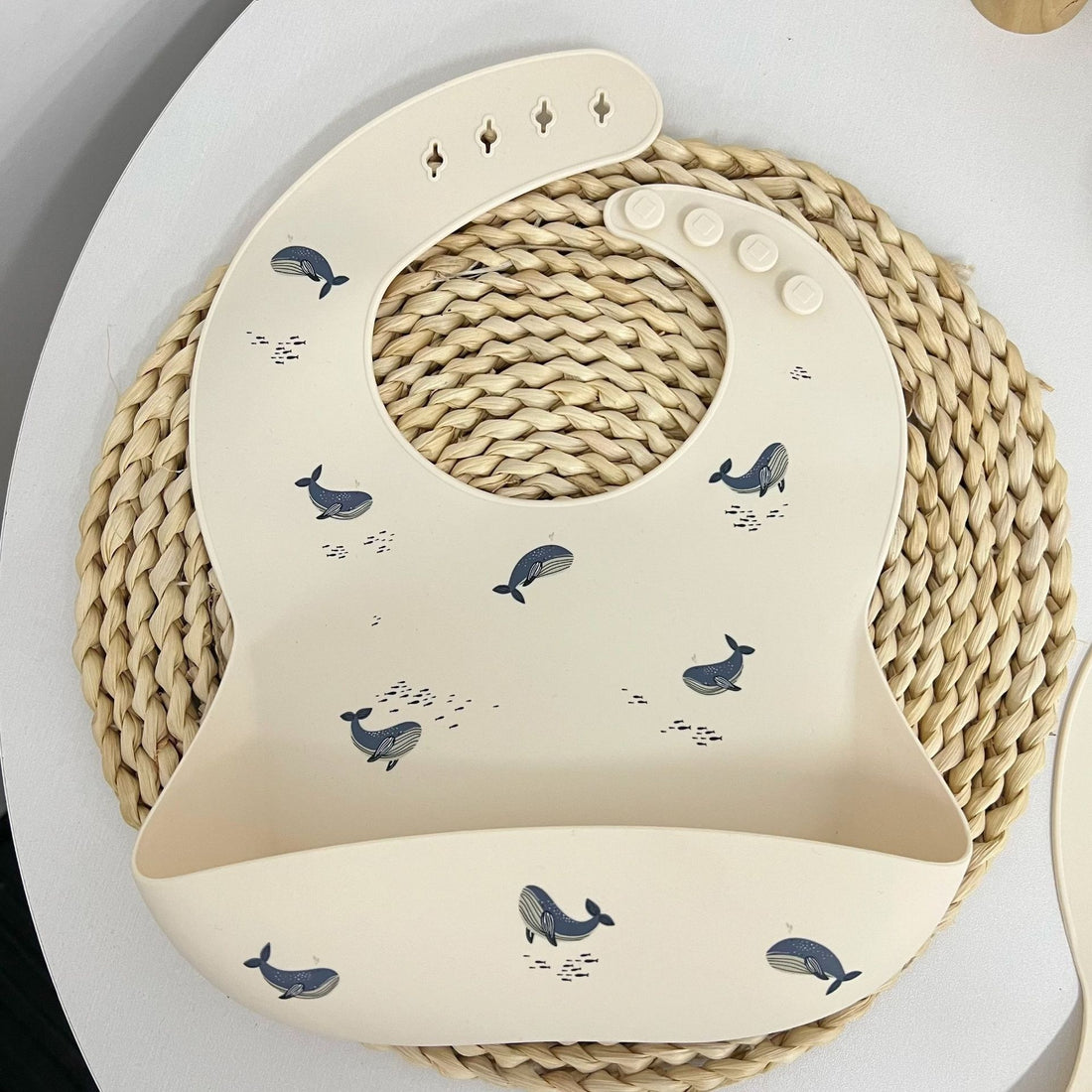 Mushie Silicone Baby Bib Waterproof Feeding Bib Pocket