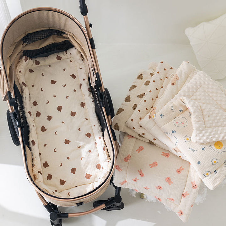 Cotton Baby Stroller Mat Non Slip Cushion Quilt