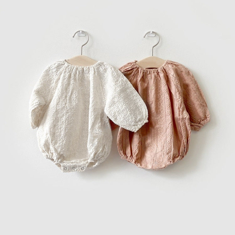 Baby Embroidered Long Sleeve Romper Jumpsuit