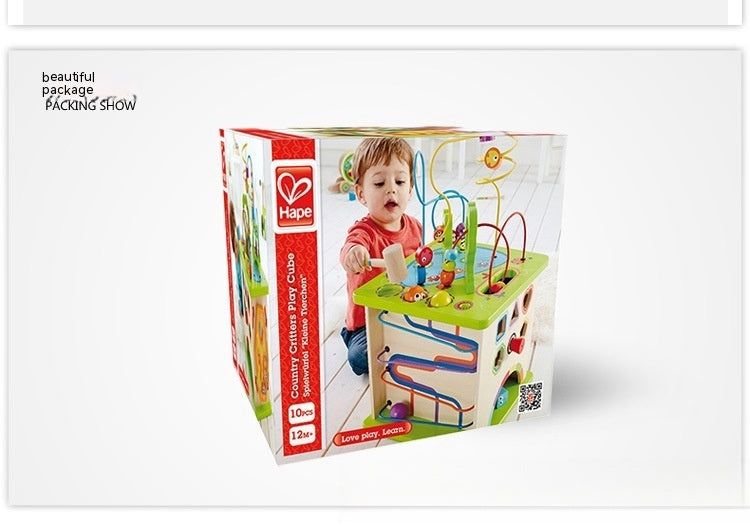 Happy Farm Bead Stringing Educational Toy Box For Kids