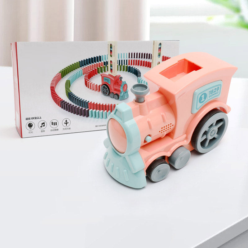 Domino Train Electric Puzzle Building Block Toy Set