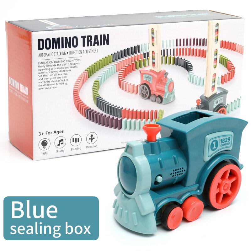 Domino Train Electric Puzzle Building Block Toy Set