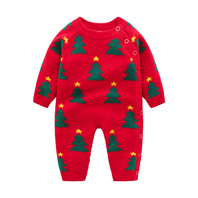 Newborn Baby Crawling Clothes Thickened Harness Outfit