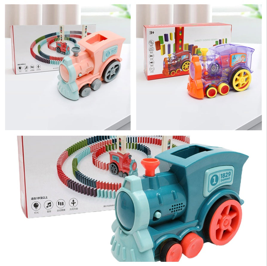Domino Train Electric Puzzle Building Block Toy Set