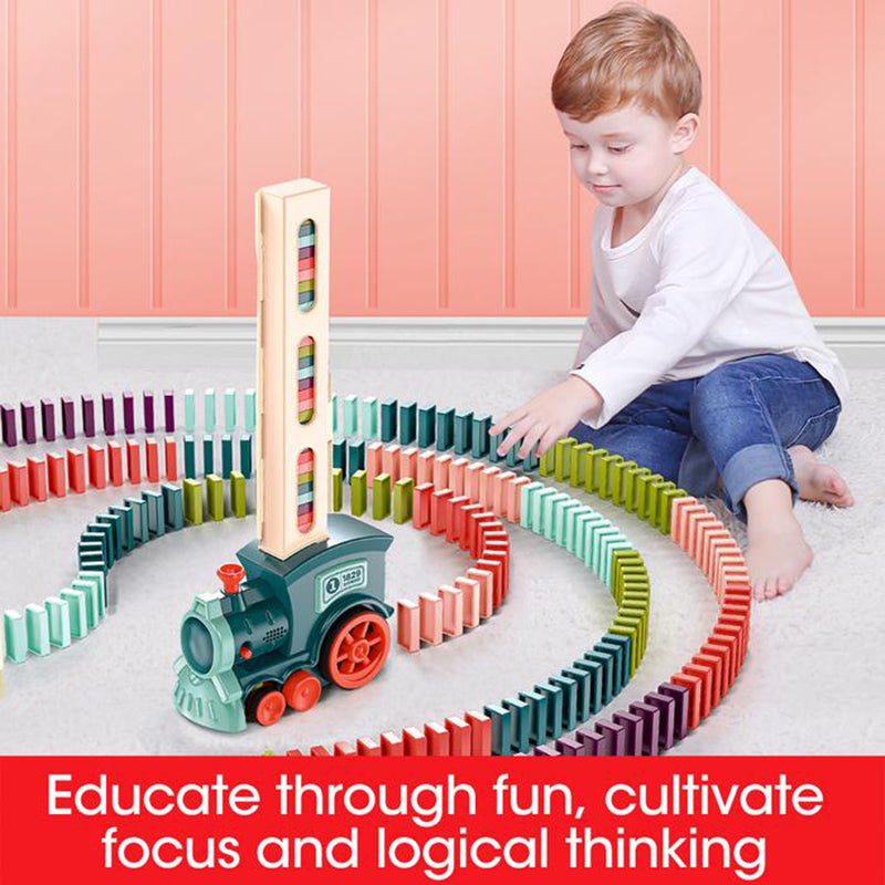 Domino Train Electric Puzzle Building Block Toy Set