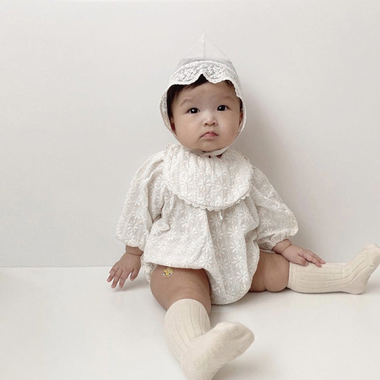 Baby Embroidered Long Sleeve Romper Jumpsuit